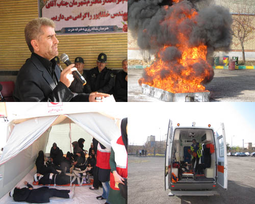  مانور زلزله د رتمامی مدارس شهرستان میانه برگزار شد