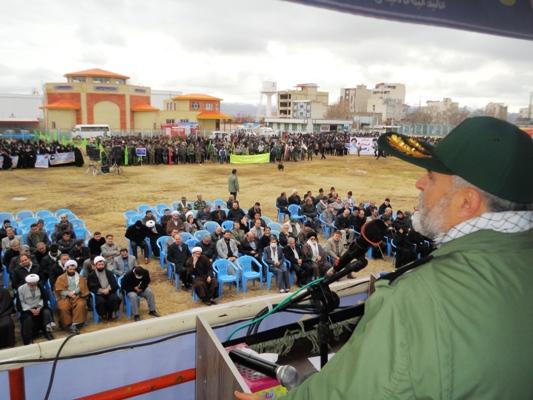  حماسه شکوه و پایداری با حضور چندین هزار بسیجی در شهرستان میانه برگزار شد