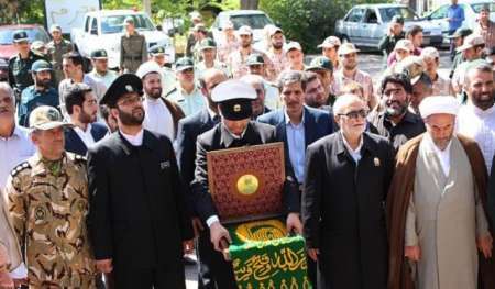  میانه میزبان خادمین حامل پرچم حرم مطهر امام رضا (ع) شد