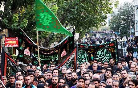  تجمع عظیم عزاداران حسینی در میانه برگزار شد