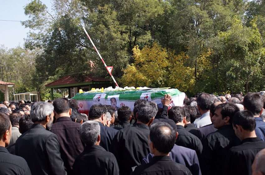  پیکر جانباز شهید ربعلی حسینجانی در میانه تشییع شد