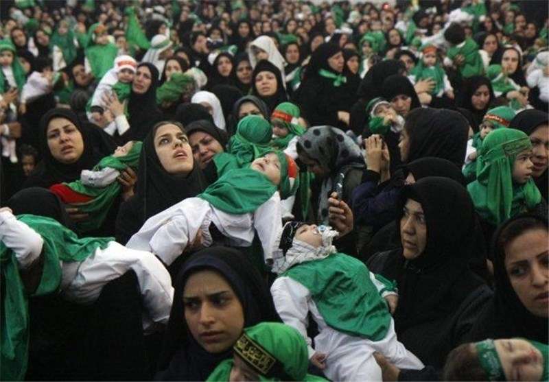  همایش شیرخوارگان حسینی در میانه برگزار شد