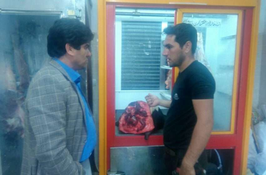  بازدید آقای یعقوبی بخشدار ترکمانچای از قصابیهای شهر ترکمانچای و عرضه گوشت بهداشتی