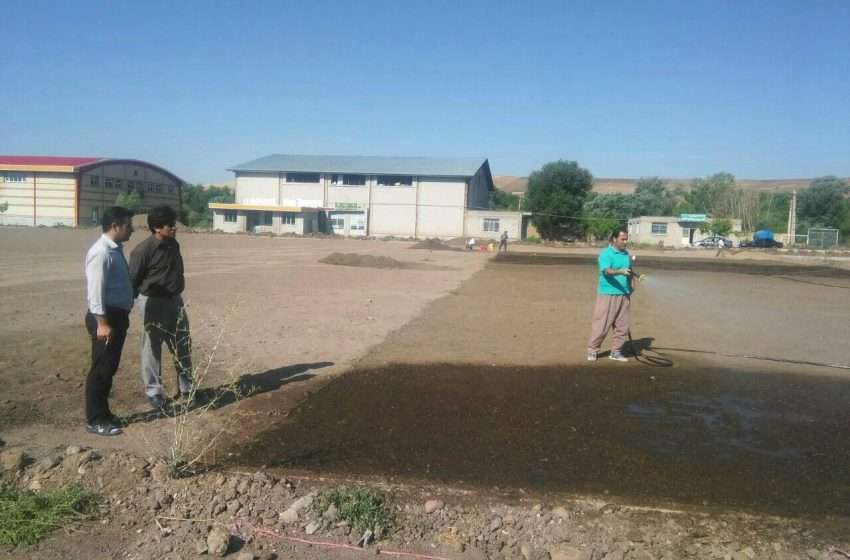  شروع کاشت چمن زمین فوتبال شهر ترکمانچای و بازدید آقای یعقوبی بخشدار ترکمانچای