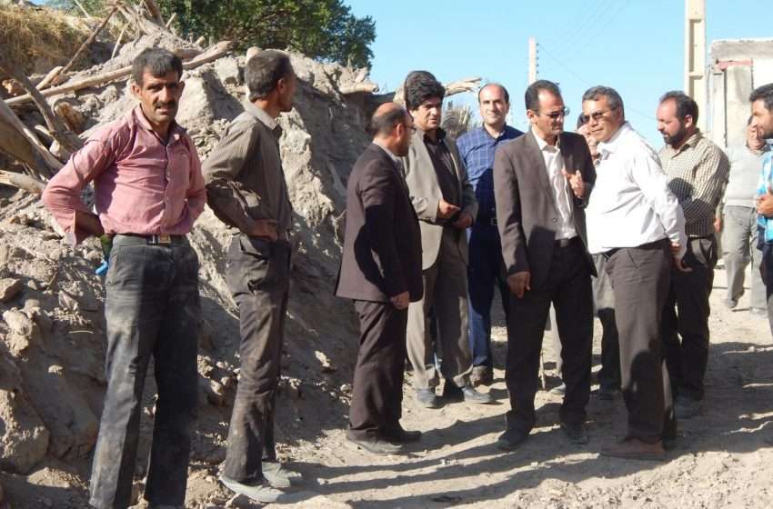  بازدید معاون عمرانی و برنامه ریزی فرمانداری شهرستان ویژه میانه به همراه بخشدار ترکمانچای و رئیس بنیاد مسکن میانه از روستای شیخ طبق ترکمانچای