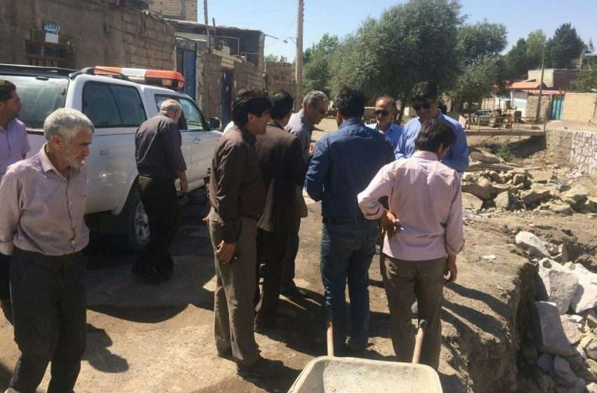  بازدید شکری معاون استاندار و فرماندار ویژه شهرستان میانه از روستای غریبدوست ترکمانچای