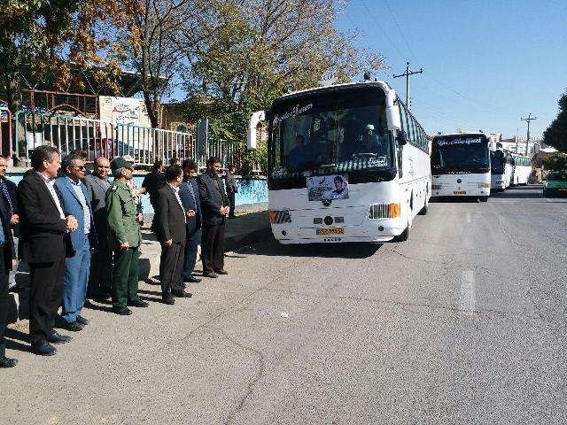  ۲۵۰ نفر از دانش آموزان میانه راهی مناطق عملیاتی شمالغرب کشور شدند