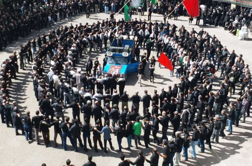 مراسم عزاداری و نماز ظهر عاشورا در میانه برپا شد