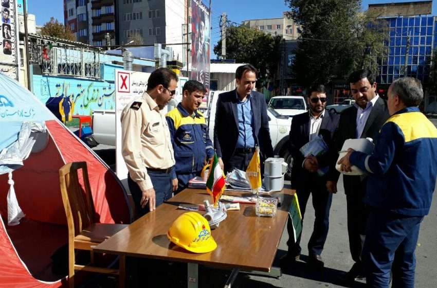  بخشدار مرکزی میانه از چادر مشورتی اداره گاز بازدید کرد