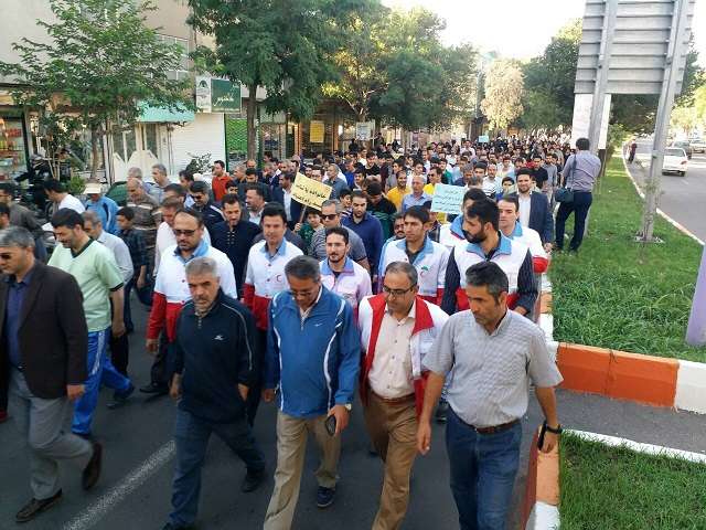  همایش بزرگ پیاده روی به مناسبت روز مبارزه با مواد مخدر در شهر میانه برگزار شد