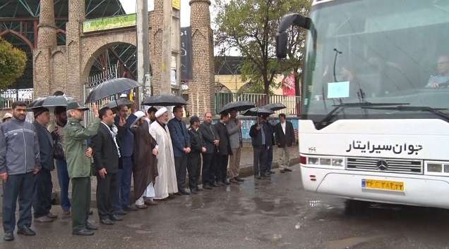  ۲۰۰ نفر از شهرستان میانه عازم مناطق عملیاتی شمالغرب کشور شدند