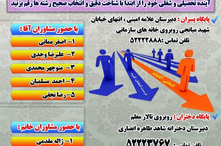  پایگاه های انتخاب رشته آموزش و پرورش میانه