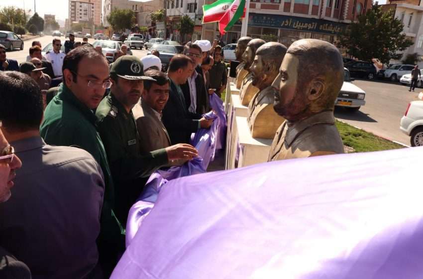  رونمایی از سردیس ۶ تن از سرداران شهید میانه ای