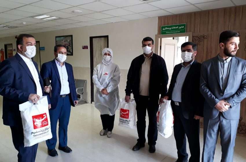  اهدای اقلام بهداشتی به بیمارستان برکت امام (ره) و آتش نشانی از سوی دفتر نمایندگی خبرگزاری تسنیم با حضور فرماندار ویژه میانه