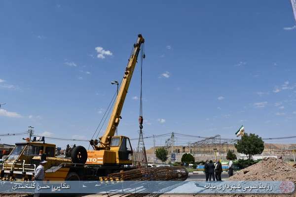  گزارش تصویری اتمام مرحله شمع گذاری پل روگذر  سردار شهید سلیمانی