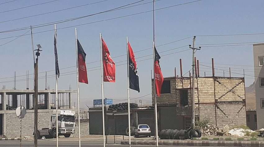 آذین بندی سطح شهر آچاچی همزمان با ایام سوگواری محرم