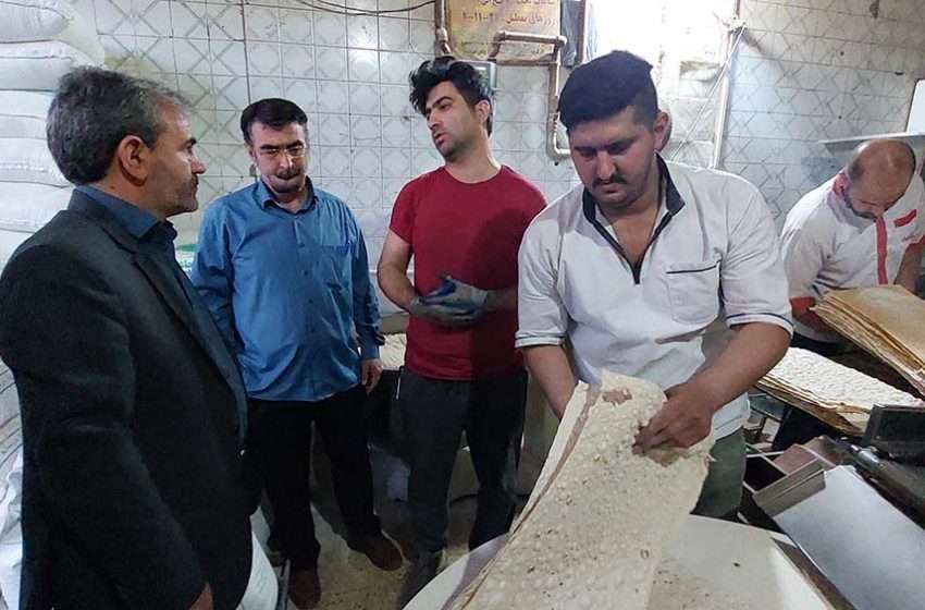  بازدید فرماندار ویژه میانه از نانوایی های سطح شهر