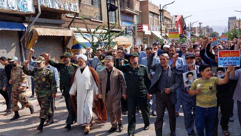  راهپیمایی مردم میانه در محکومیت آشوبگران