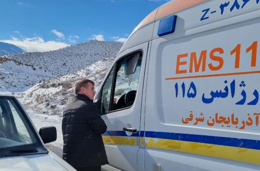  نجات مادر باردار گرفتار دربرف از روستای ینگجه بخش کندوان
