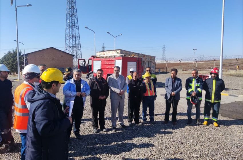  مانور مدیریت بحران در مرکز خطوط انتقال شهید کریمی بخش ترکمانچای برگزار شد