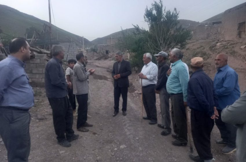 بازدید بخشدار مرکزی میانه از روستای مروشین