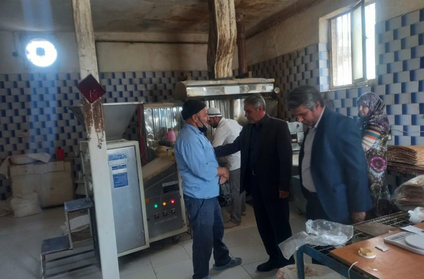  بازدید بخشدار مرکزی میانه از نانواییهای دهستان کله بوز غربی