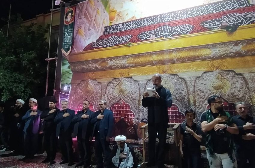  حضور فرماندار ویژه میانه در جمع عزاداران حسینی میانه
