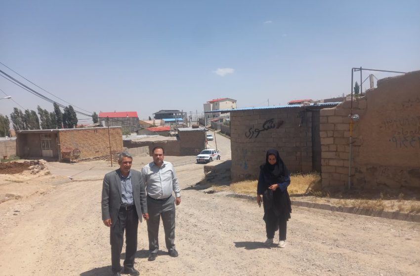  بخشدار مرکزی میانه از زیرسازی معبر اصلی روستای باشماق بازدید کرد