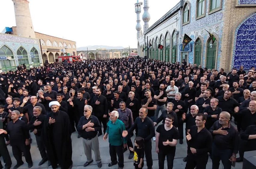  اجتماع بزرگ عزاداران حسینی در میانه برپا شد
