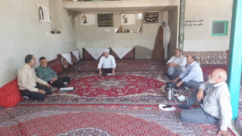  بازدید بخشدار کاغذکنان وبررسی مسائل ومشکلات روستای اولیای جم ازتوابع بخش