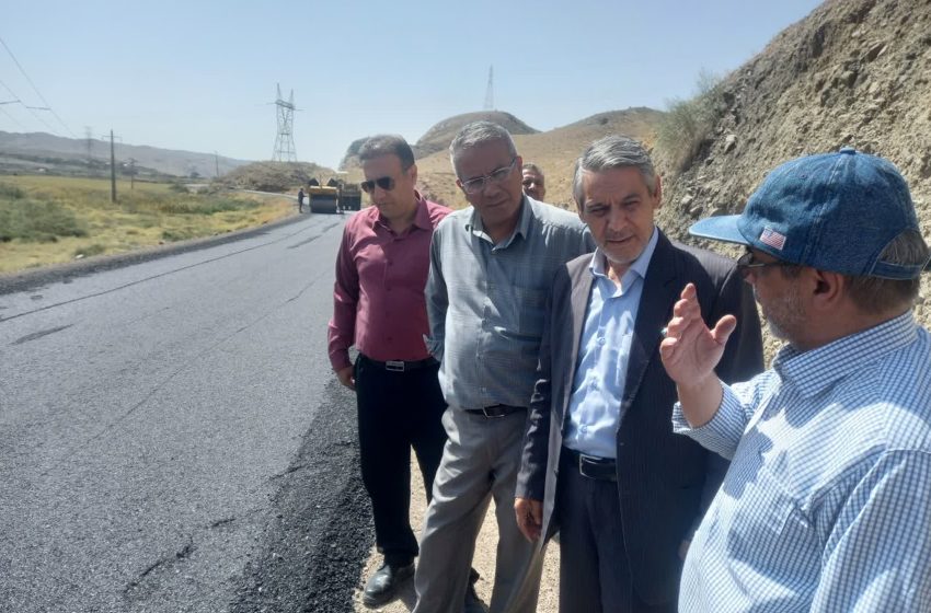  بازدید بخشدار مرکزی میانه با همراهی معاون هماهنگی امور عمرانی فرمانداری ویژه میانه از پروژه آسفالت راه روستای آغچه قشلاق