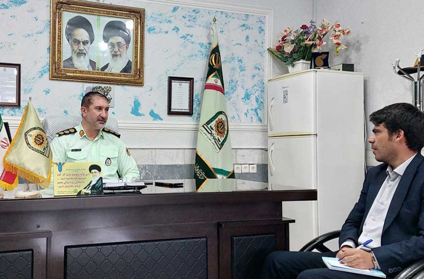  تبیین و تشریح اقدامات هفته فراجا در نشست خبری فرمانده انتظامی شهرستان میانه با خبرنگار صدا و سیما