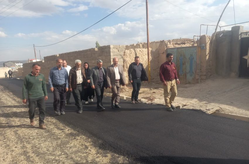  بخشدار مرکزی میانه از آسفالت ریزی روستای باشماق به طور سرزده بازدید کرد
