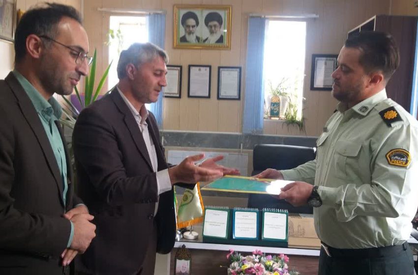  دیدار بخشدار  ترکمانچای با فرمانده پاسگاه بخش
