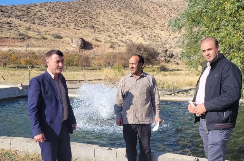  بازدید بخشدار کندوان از واحد پرورش ماهی در روستای ترناب