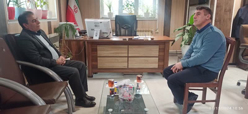  دیدار رییس جدید بانک ملی شعبه ترک با بخشدار کندوان