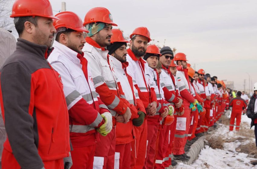  همکاری نجاتگران جمعیت هلال احمر شهرستان میانه در بزرگترین مانوراسکان اضطراری کشور
