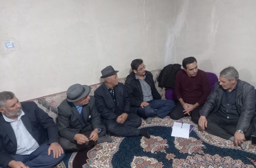  حضور بخشدار مرکزی میانه در روستای دادلو جهت بررسی مشکل آب روستا