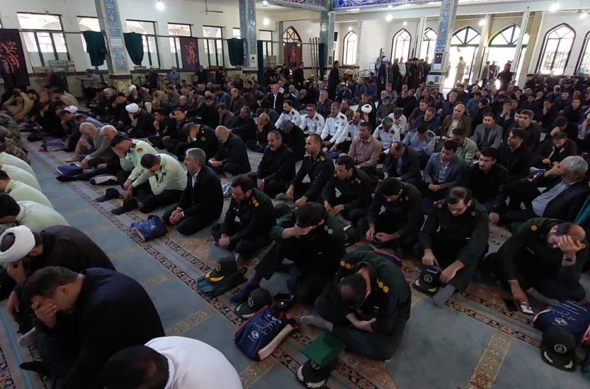  مراسم گرامیداشت شهدای خدمت در مسجد جامع میانه برگزار شد