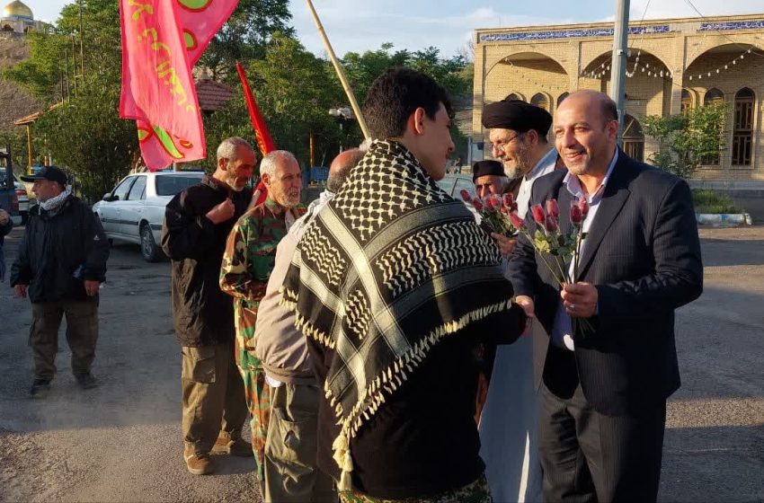  کاروان پیاده زیارتی امام خمینی(ره) وارد میانه شد