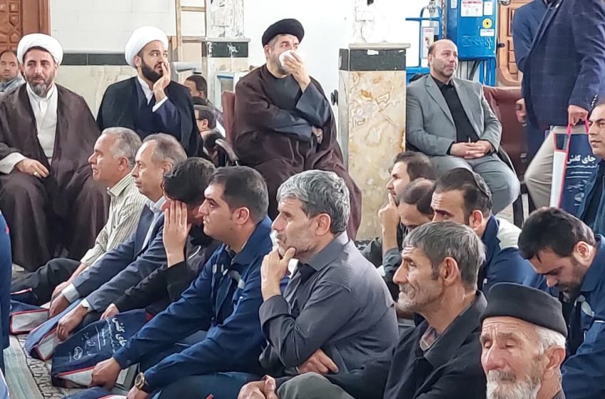  مراسم گرامیداشت شهدای سانحه سقوط بالگرد حامل رئیس جمهور در میانه برگزار شد