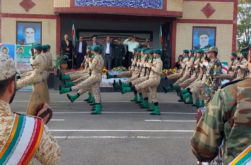  صبحگاه مشترک نیرو‌های مسلّح شهرستان میانه برگزار شد
