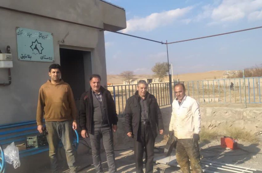  بخشدار مرکزی میانه از پروژه های عمرانی روستای بلانلیق بازدید کرد