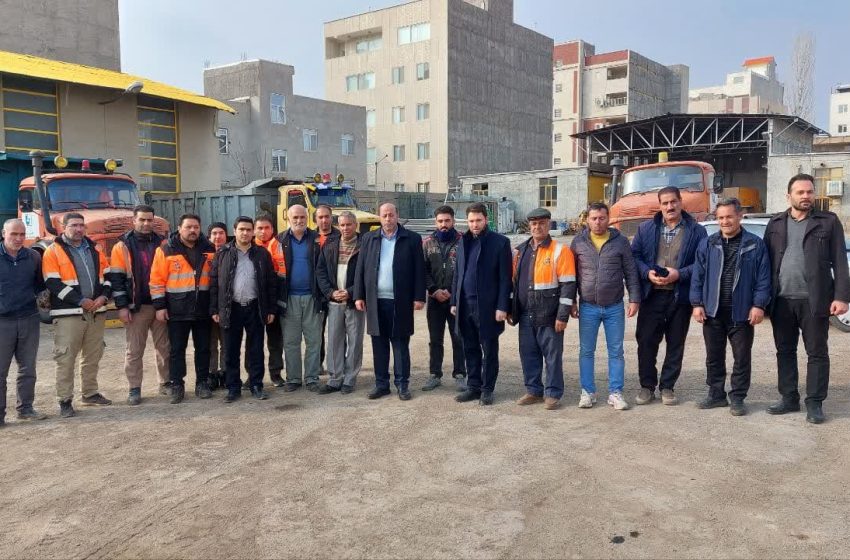  حضور فرماندار میانه در اداره راهداری و تبریک به راهداران
