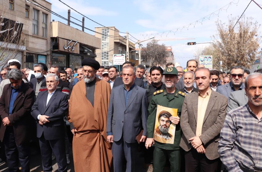  فریاد مظلومیت فلسطین در شهر میانه طنین‌انداز شد