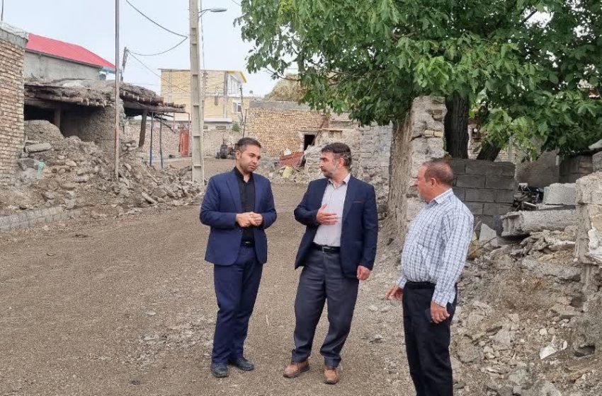  بازدید بخشدار کندوان از پروژه های روستای ساری قمیش و دیزج