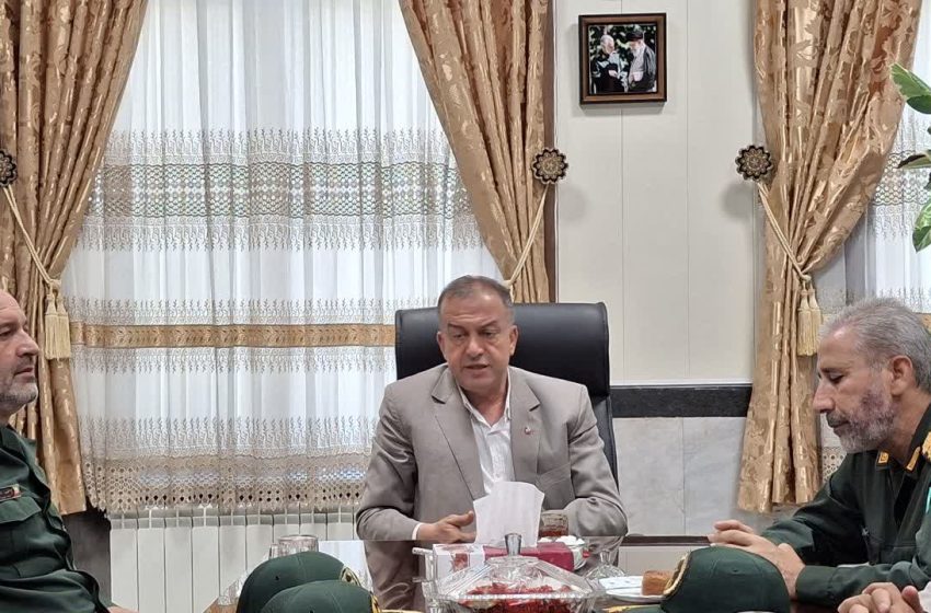  به مناسبت هفته دولت فرمانده سپاه ناحیه میانه با فرماندار ویژه میانه دیدار کرد