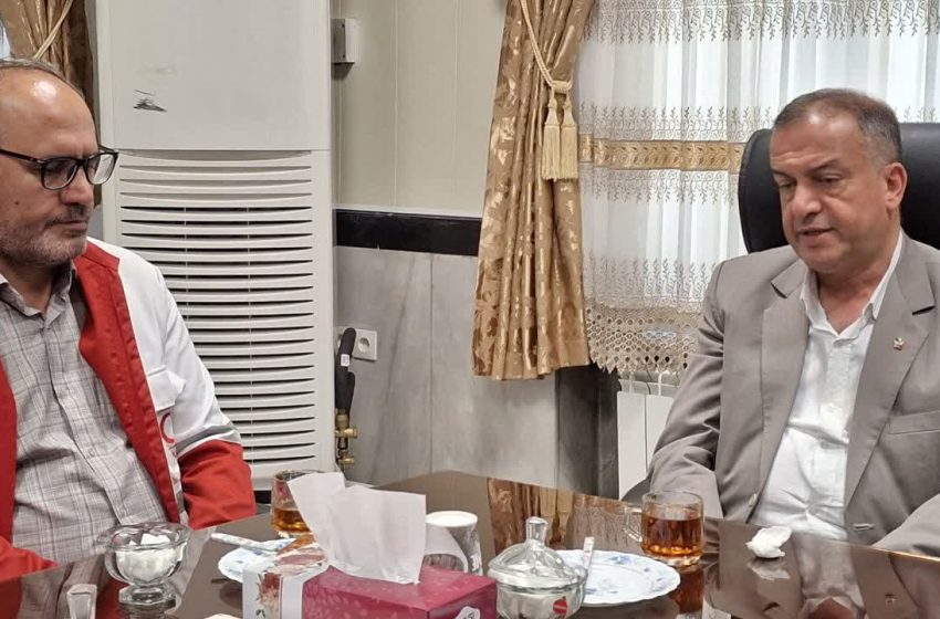  به مناسبت هفته دولت اعضای  شورای  اجرایی هلال احمر میانه با فرماندار ویژه میانه دیدار کرد
