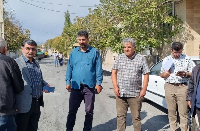  بازدید بخشدار کندوان از پروژه‌های آسفالت‌ریزی معابر روستاهای بالسین، ایشلق و چرور