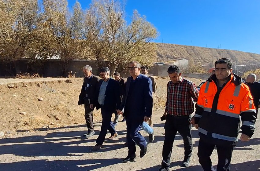  بازدید فرماندار ویژه میانه از پروژه آسفالت مسیر روستای قره حاجیلو